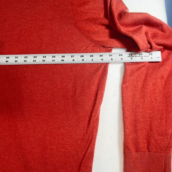 Foundry Supply Co V Neck Sweater Men 4XLT TALL Pullover Burnt Orange Biz Casual - Picture 7 of 10